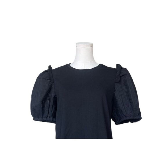 Express Womens Puff Sleeve Peasant Top Size L NWT Cotton Cottagecore Lagenlook - Picture 2 of 11